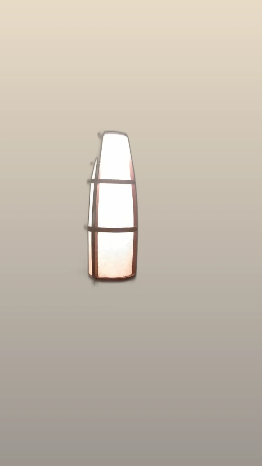 Lámpara de pie con diseño orgánico tipo clepsidra, luz cálida a través de materiales naturales